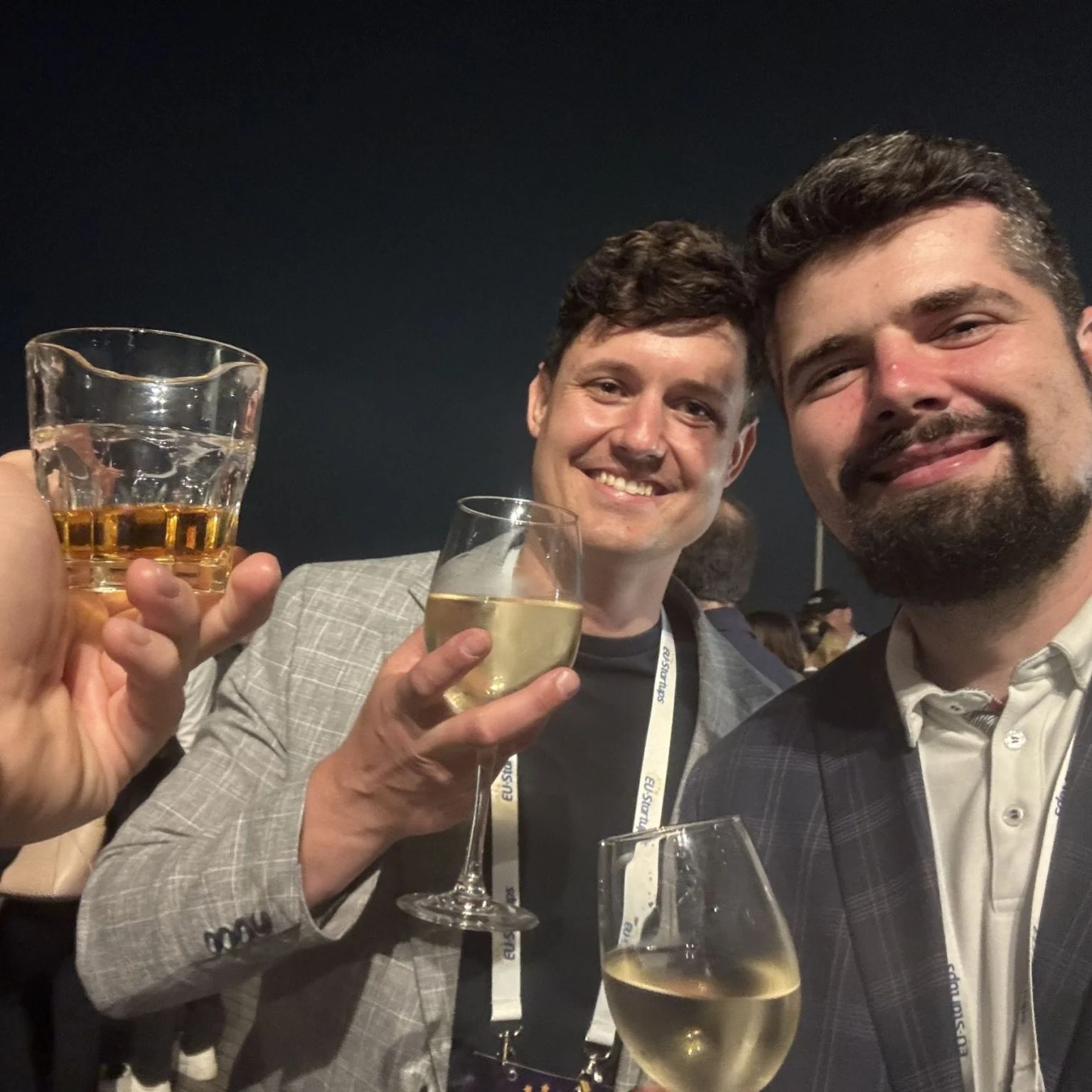 Members of the Invelogy team during an evening gathering in Malta