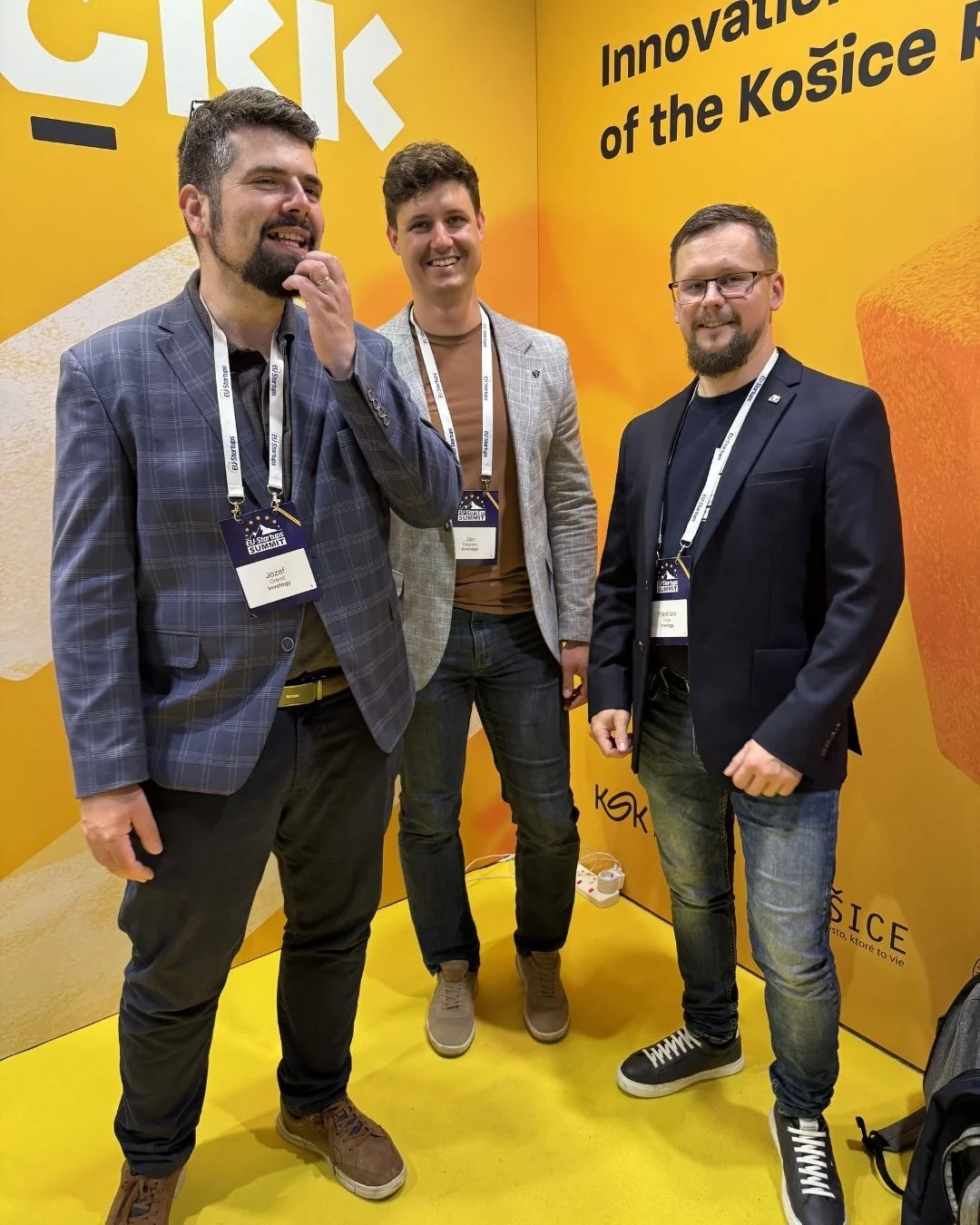 The Invelogy team at the ICKK presentation area during the EU-Startups Summit