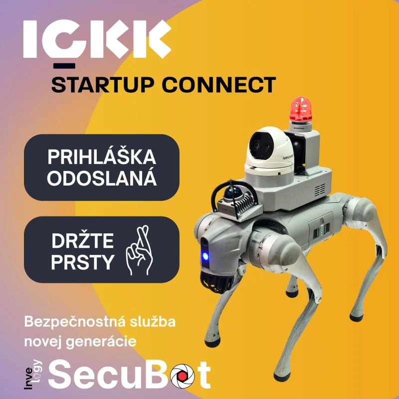 Invelogy SecuBot graphic marking the submission of our Startup Connect application