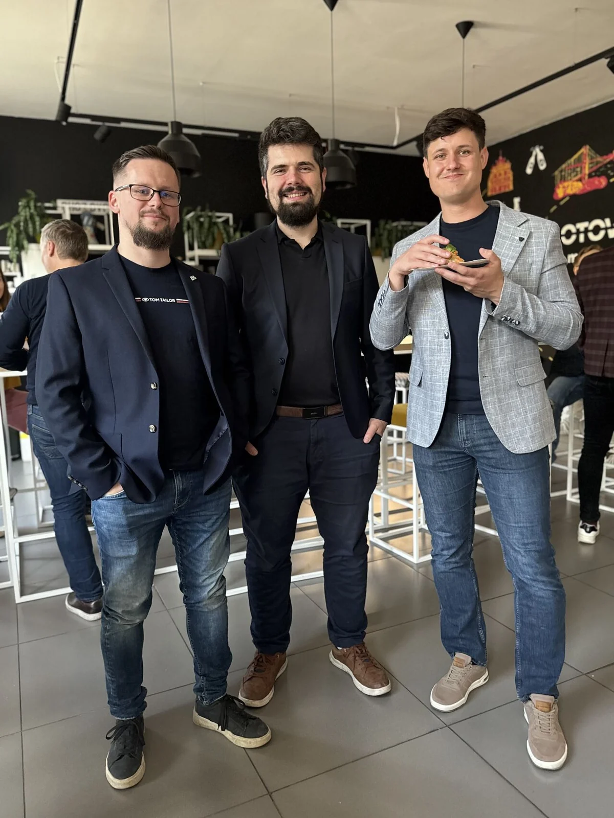 Three Invelogy team members at the Startup Connect event